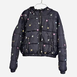 Zumiez Celestial Print Puffer Jacket - Black